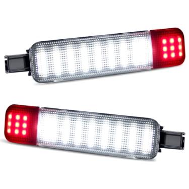 Imagem de D-Lumina Painel de porta interior de LED, montagem de lâmpada de cortesia branca e vermelha, compatível com Chevy GMC C/K Silverado/Sierra 1500 2500 3500 Suburban Tahoe Avalanche Yukon Cadillac Escalade Hum-mer H2