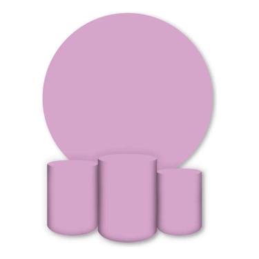 Imagem de Painel Redondo E Capas De Cilindro Sublimado Lilás