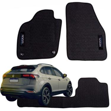 Imagem de Kit com 3 Peças de Tapete Borracha Impermeável Automotivo Volkswagen N