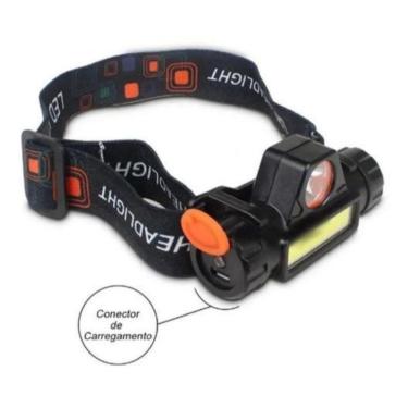Imagem de Lanterna De Cabeça 1 Led Com Sinalizador High Power Headlamp