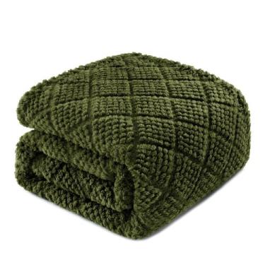 Imagem de Manta Whale Flotilla Fuzzy Fleece Throw 130x150cm Olive