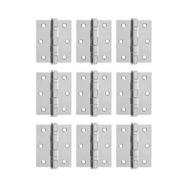 Imagem de Kit Dobradiças Aço Inoxidável com Parafusos Reforçadas Porta Madeira 3