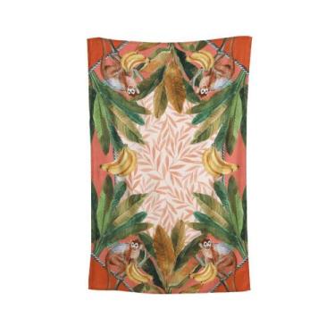 Imagem de Canga De Praia Döhler Viscose Blue Waves, Laranja