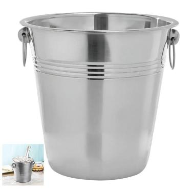 Imagem de Balde de Gelo Inox 3 Litros Bebida Vinho Cerveja Festa Evento Reuniao Comemoraçao Aniversario