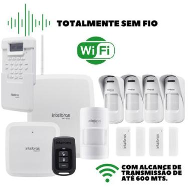 Imagem de Kit Alarme Amt 8000 Central S/ Fio E Wi-fi Intelbras