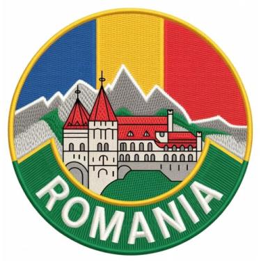 Imagem de Emblema bordado da bandeira da Romênia com ferro/costurado (8,5 cm) Viagem nos Balcãs Europa Férias Lembrança Bucareste Emblema Emblema Emblema Presente Emblema