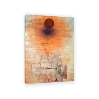 Imagem de Paul Klee Canvas Wall Art Bounds of the Intellect Poster vintage clássico pintura a óleo pintura mestre impressão adequada sala de estar escritório decoração de parede legal 100 x 70 cm (83.8x71.1 cm
