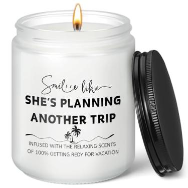 Imagem de Lounsweer Vela perfumada para novas mães, presente de Natal pós-parto, branco, fosco, tampa de frasco de lavanda perfumada, presente de aniversário para viajantes, mulheres, amigas, noiva (preto)