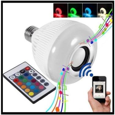 Imagem de Lâmpada Led Rgb Colorida 6W E 27 Bluetooth Caixa Som