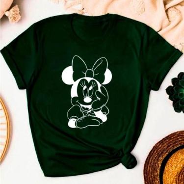 Imagem de T-shirt Blusa Linda Mickey Minnie Mouse Fofa Camiseta Feminina Camisa 
