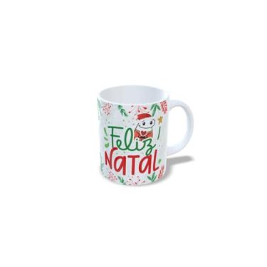 Imagem de Caneca de Cerâmica Gente Que Ama Panetone, Branca, 325ml, Design Natalino com Personagem Festivo (10)