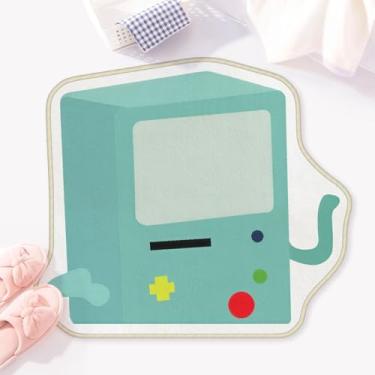 Imagem de Allenjoy 79 cm x 69 cm retrô Game Friend tapetes de banheiro com botão de tela tapete tapete tapete antiderrapante lavável