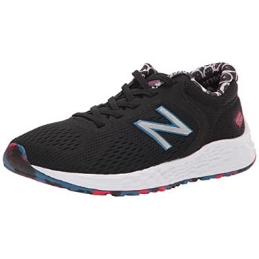 Imagem de New Balance Tênis de corrida infantil Fresh Foam Arishi V2 Bungee, Preto/azul oxigênio/vermelho equipe, 12.5 Wide Little Kid