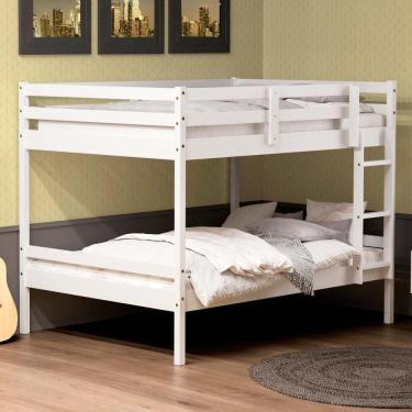 Imagem de Beliche Casal Casal Slim Madeira Maciça Branco Housin
