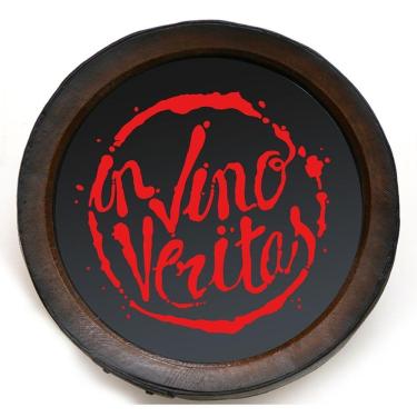 Imagem de Quadro Decorativo Porta Rolhas Redondo In Vino - Grande