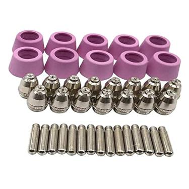 Imagem de barenx SG-55 AG-60 Bocais de corte de plasma acessórios peças equipamento de soldagem eletrodos cortadores bocal máquina de corte plasma capa protetora - 40 peças