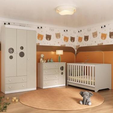 Imagem de Quarto de Bebê Completo com Berço Americano 3 em 1 Pirulito Multimóvei