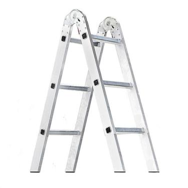 Imagem de Escada Em Alumínio Com 6 Degraus De 1,75 Metros De Altura Total