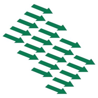Imagem de PATIKIL Adesivos de flecha de 25,4 cm x 12,7 cm, 20 peças de adesivos de seta verde autoadesivos, removíveis, à prova d'água, placa de marcação direcional de parede para sala de aula, academia