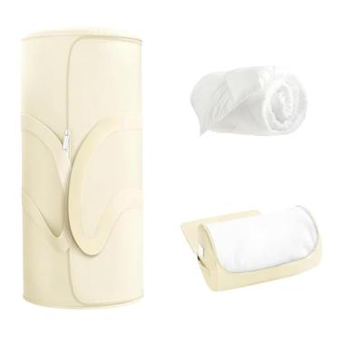 Imagem de Veki Bolsa de armazenamento para edredom grande, organizador de armário dobrável, armazenamento dobrável sem vincos, economia de espaço para armário, edredom, roupas, roupa de cama, cobertor (damasco