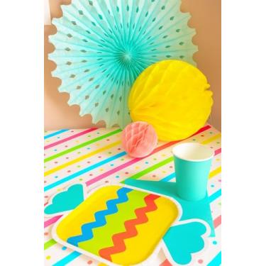 Imagem de prato descartável formato de bala + copos - 8 unid.