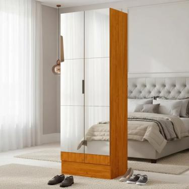 Imagem de Sapateira Multiuso Marica Premium 2 Portas Com Espelho Carioca Moveis Cinamomo