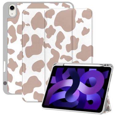 Imagem de Deokke Capa compatível com iPad Air de 11 polegadas M3 2025, M2 2024 5ª/4ª geração de 10,9 polegadas (2022/2020) com suporte de lápis, capa traseira de TPU para dormir/despertar automática, lindas