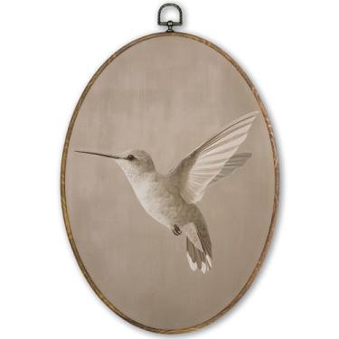 Imagem de 832-JrTYGh-beija-flor casa e cozinha, arte de parede, pôsteres e impressões, decoração de parede oval emoldurada