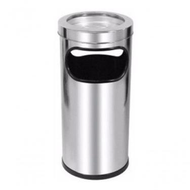 Imagem de Lixeira Inox Com Cinzeiro Para área De Fumante/fumódromo