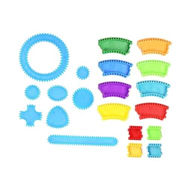 Imagem de UGPLM Kit de desenho em espiral com molde circular, material escolar multifuncional para educação infantil, presente educativo, estênceis em espiral para