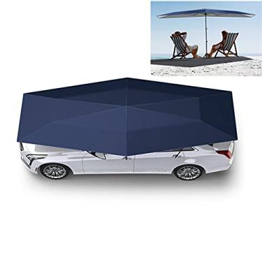 Imagem de Barraca de guarda-chuva de carro semiautomática para garagem, barraca de carro com tripé, toldo hidráulico semiautomático de 4,2 m