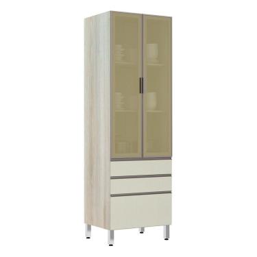 Imagem de Paneleiro 70Cm Vidro Bronze Luci Legno Crema Com Kashmir