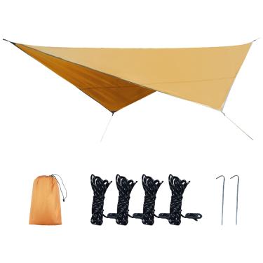 Imagem de Fly Lona Vela Canopy de Chuva Sombra Abrigo Camping com Estacas Corda Sacola Armazenamento para Pátio Jardim Atividades
