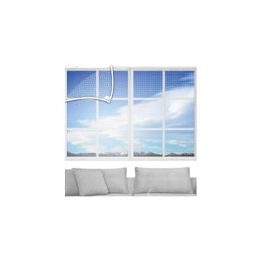 Imagem de Tela Mosquiteira de Poliéster, 65x125cm, Proteção contra Insetos para Janelas e Portas