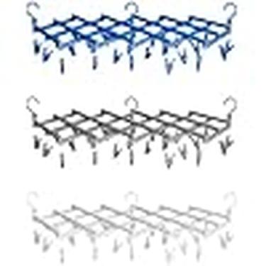 Imagem de Varal Sanfonado Dobrável com 29 Prendedores, Plástico e Aço, 110cm Ajustável, Compacto para Roupas Íntimas e Pequenas Peças