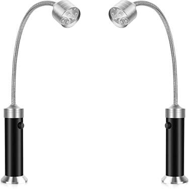 Imagem de Luz para Churrasqueira Acessórios de Churrasco LED com Base Magnética Pescoço Flexível 360 Graus À Prova Água e Calor Uso Camping Viagens Presentes Homens Mulheres Pilhas Incluídas - Pacote 2 Unidades