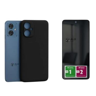 Imagem de Kit Capa Anti Impacto Reforçada TPU Preta + Película Cerâmica 9D ou Privacidade 3D – Compatível Moto G84 (Película Privacidade 3D)