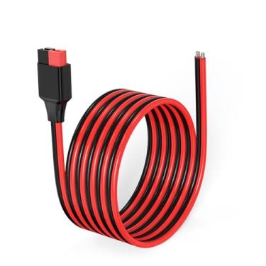 Imagem de ELFCULB Anderson Cabo conector, conector Anderson de 10 AWG, 10 AWG, 45 A, cabo de extensão de energia para geradores solares, controladores e bateria, faça você mesmo