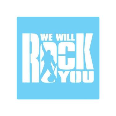 Imagem de Stencil De Parede We Will Rock You - 55 X 55Cm - Ref 650