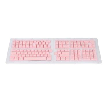 Imagem de Grcfumo 132 teclas tailandesas, teclas mecânicas, teclas de teclado para 61 62 64 68 84 87 104 108 teclados mecânicos (Rosa)