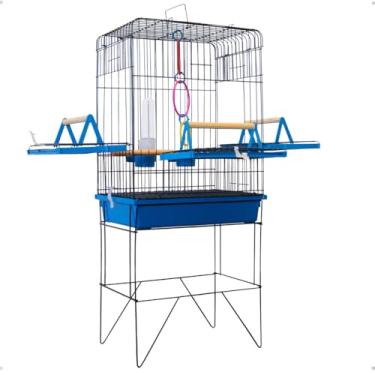 Imagem de Gaiola viveiro Calopsita Completa Media Bandeja Poleiros Suportes