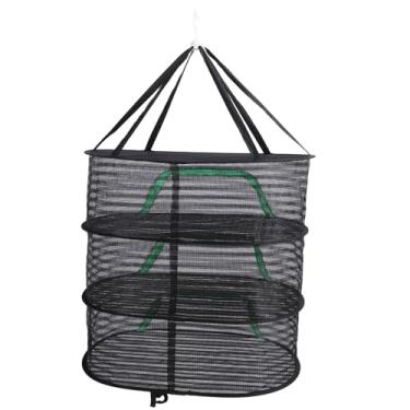 Imagem de GLOGLOW Clipe de Secagem/corda de Secagem/rede de/saco de Rack Dobrável de Poliéster Com Zíper, para Secar Frutas, Vegetais, Peixes, Flores, Malha de Suspensa de 24,4 X 16,5 X 7,3 Polegadas, Nan (3