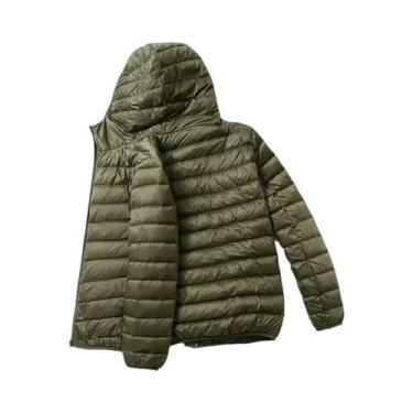 Imagem de Jaqueta De Pluma Ultra Leve Com Capuz Para Homens, Casaco Quente De Pe