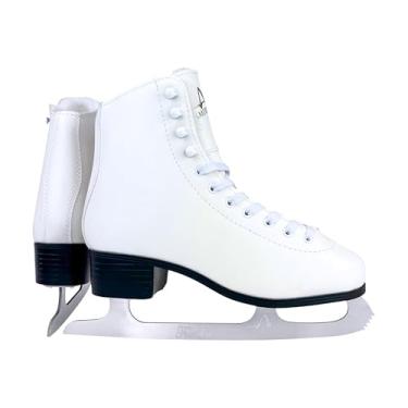 Imagem de Patins femininos American Athletic com forro peludo, branco, 37