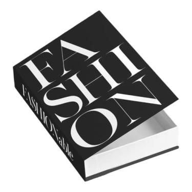 Imagem de Caixa de armazenamento de livros falsos da moda, livro falso decorativo com compartimento oculto para decoração de escritório em casa, comporta artigos de papelaria e itens pequenos, 26 x 17 x 4 cm