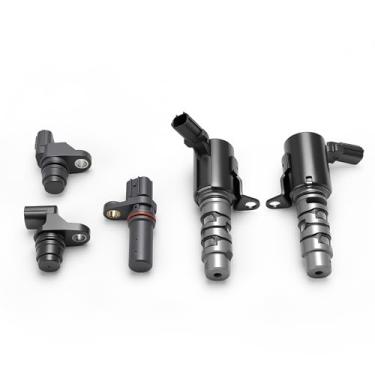 Imagem de JAVOUKA Solenoide VVT de sincronismo de válvula variável do motor com sensor de posição de cambota e eixo de cames, para Honda Accord 2003-2007, para Element 2003-2011, 15830-RAA-A01, 907-818, PC478