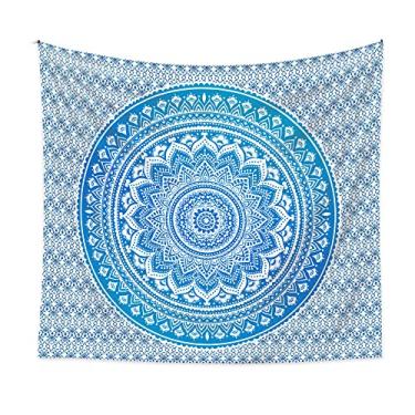 Imagem de 1 UN Tapete com Padrão de Flor Mandala Boêmio para Decoração Residencial Pano Pendurar Fundo Quarto
