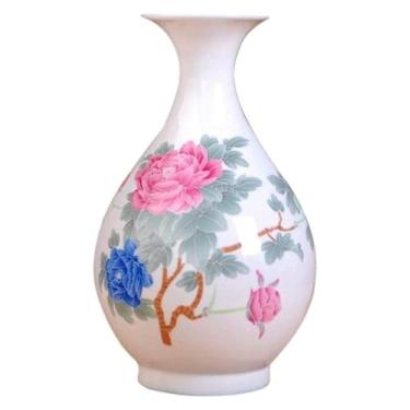 Imagem de Vaso decorativo de cerâmica moderna de alta qualidade para decoração de flores secas, arte, casa, casa, sala de estar, quarto, escritório, decoração de cerâmica
