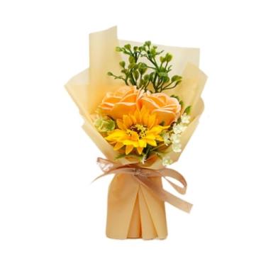 Imagem de Generic Buquê de Sabonetes, Buquês de Flores de Sabonete, Decoração de Casamento, Flores Artificiais para o Dia dos Namorados, Amarelo