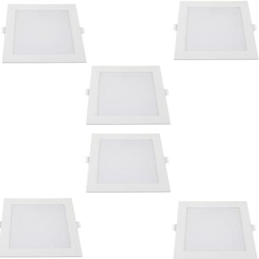 Imagem de KIT 6 PAINEL LED SUPER ABS EMBUTIR 24W BIV 6500K QUAD